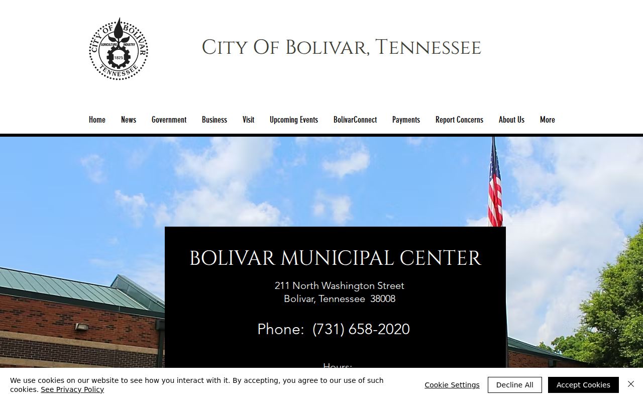 Bolivar warrant records, Municipal Center location for the monthly city court