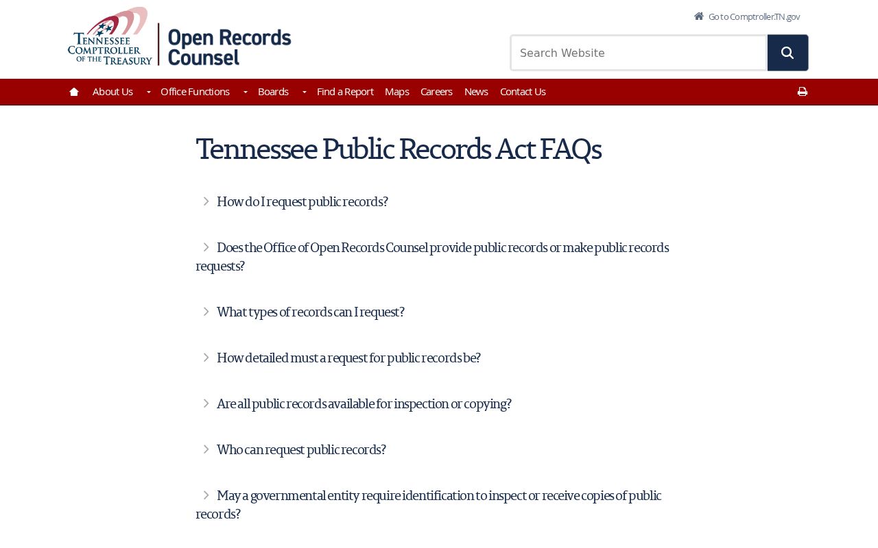 Hardeman County warrant records search, Tennessee TPRA inspection and copy guidance